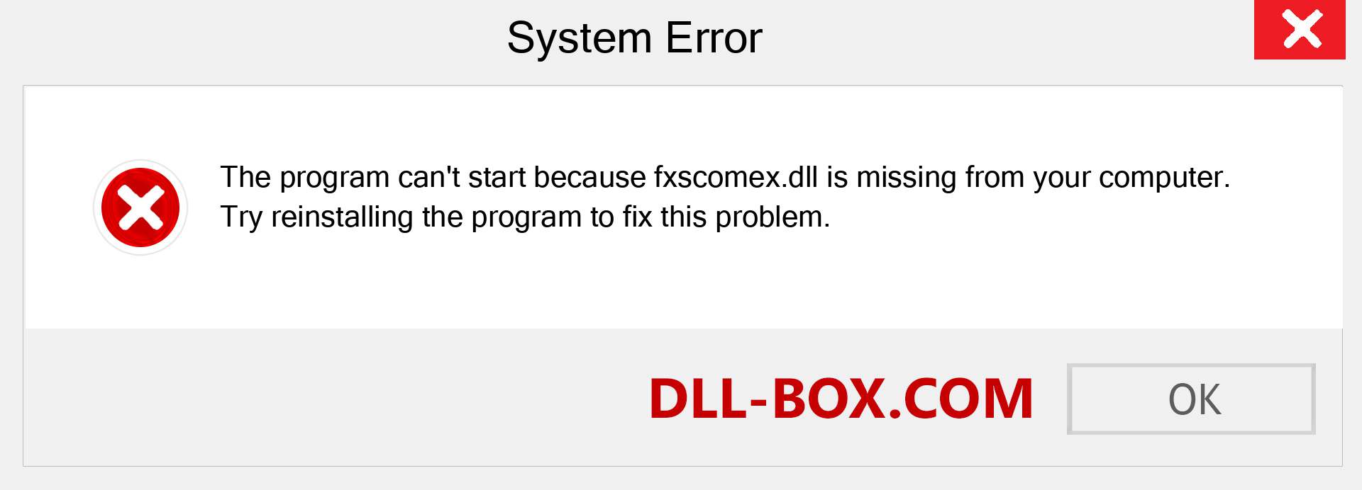  fxscomex.dll file is missing?. Download for Windows 7, 8, 10 - Fix  fxscomex dll Missing Error on Windows, photos, images