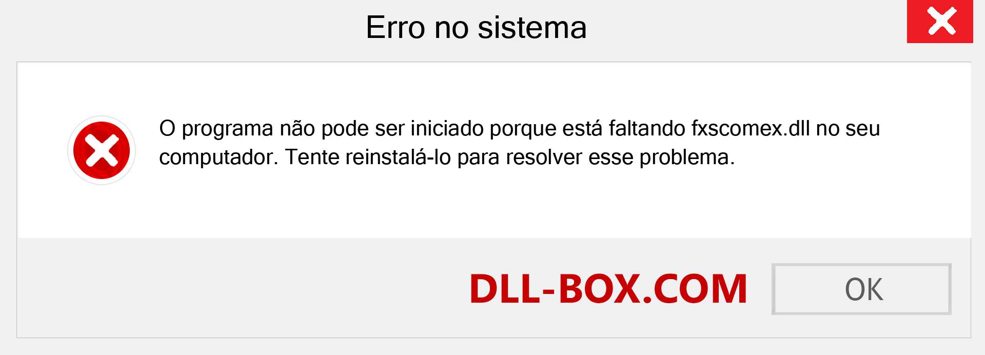 Arquivo fxscomex.dll ausente ?. Download para Windows 7, 8, 10 - Correção de erro ausente fxscomex dll no Windows, fotos, imagens